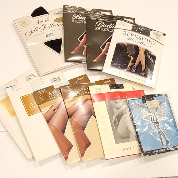 Hosiery bundle 10 pairs. Pearl, Black, Brown, Navy. - Picture 1 of 11